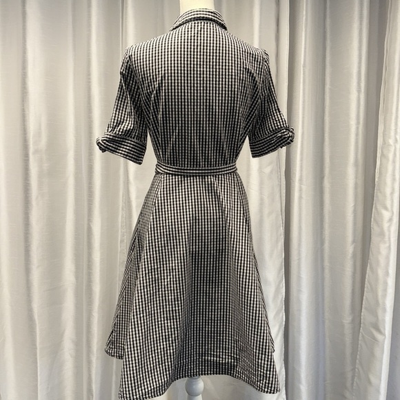 Calvin Klein Tie Waist Short Sleeved Shirt Dress Size 6 - Picture 6 of 7